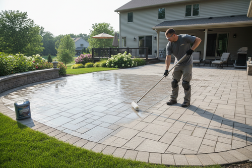 Professional concrete and paver sealing service