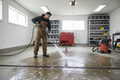 Professional garage floor power washing service