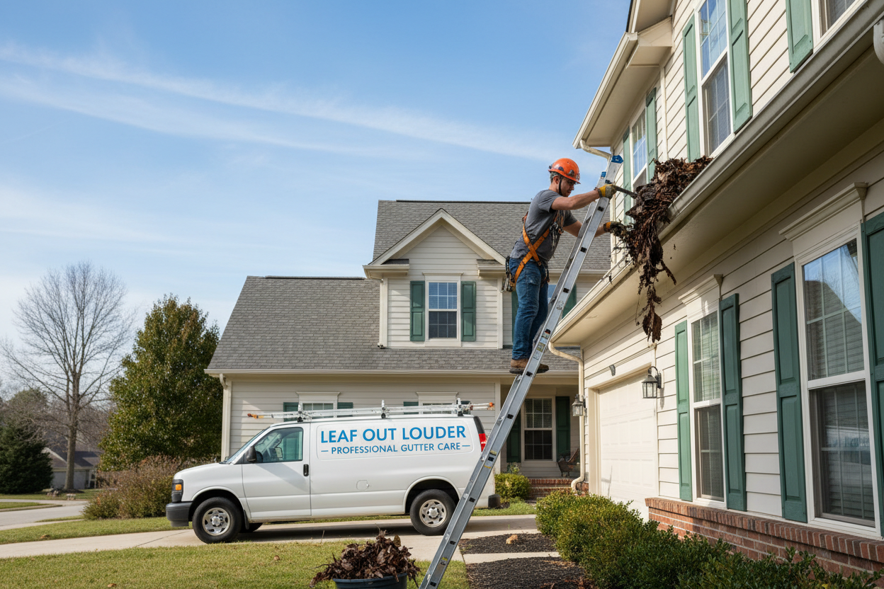Professional gutter cleaning service